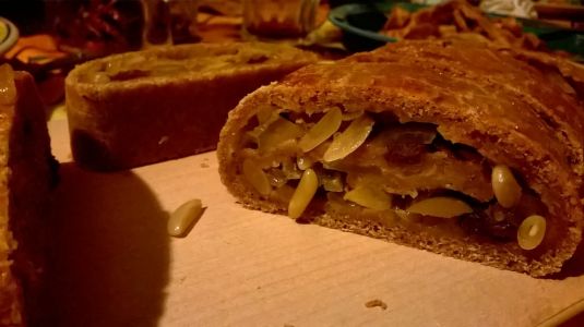 strudel di cipolla con farina di monococco