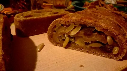 strudel di cipolla con farina di monococco